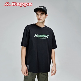 Kappa Kappa เสื้อยืดลําลอง แขนสั้น คอกลม ผ้าฝ้ายแท้ พิมพ์ลาย แฟชั่นฤดูร้อน สําหรับผู้ชาย