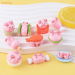 Cooltoy ขายดี เครื่องประดับเรซิ่น ลายการ์ตูนหมู 3D สีชมพู สําหรับตกแต่งบ้าน โทรศัพท์มือถือ DIY