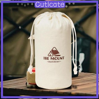 [CUTICATE] กระเป๋าผ้าใบ แบบหูรูด วางซ้อนกันได้ ขนาด 9 ซม. X21 ซม. สําหรับตั้งแคมป์