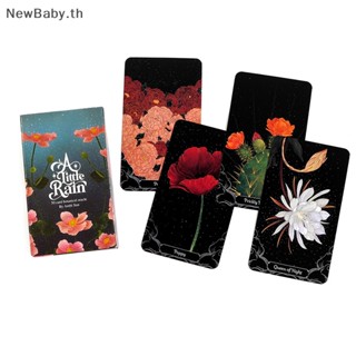 Newbaby ไพ่ทาโรต์พฤกษศาสตร์ A Little Rain Botanical สําหรับผู้เริ่มต้น เล่นเกมกระดาน