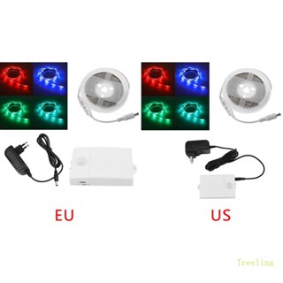 Treeling ชุดอะแดปเตอร์สายไฟ LED RGB 12V ปลั๊ก EU US สําหรับบ้าน ห้องนอน รถยนต์ รถบรรทุก