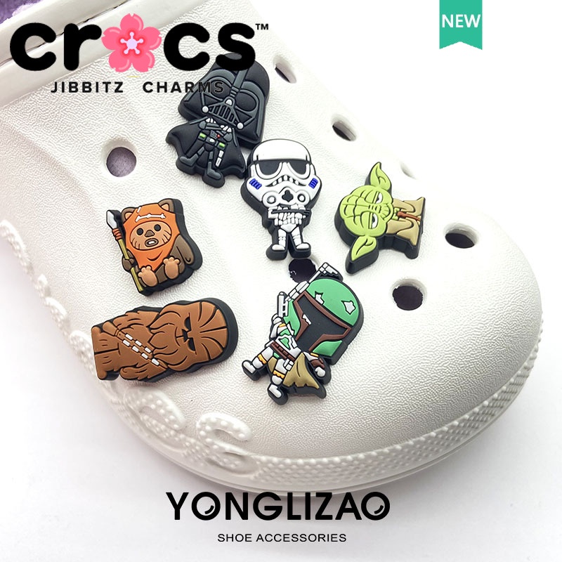 Jibbitz อุปกรณ์เสริมหัวเข็มขัด ลายการ์ตูน Star Wars Series สําหรับตกแต่งรองเท้า Crocs 2023