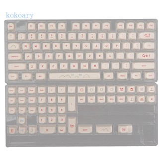 Kok ปุ่มกดคีย์บอร์ด PBT MA 123 คีย์ ธีมกราฟฟิติ สีขาว