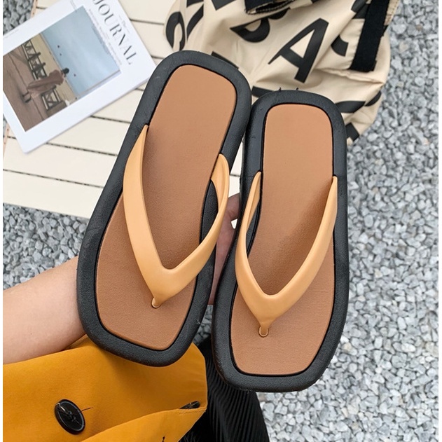 ส่งเร็ว🚚รองเท้าหูคีบ รองเท้าแตะผู้หญิง ins ใส่สบาย กันลื่น มินิมอล รุ่นใหม่ นำเข้าราคาถุก T-097 - รูปที่ 4