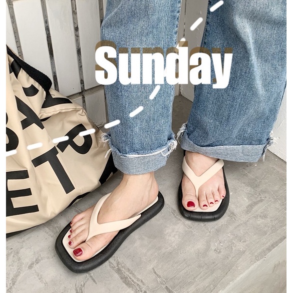 ส่งเร็ว🚚รองเท้าหูคีบ รองเท้าแตะผู้หญิง ins ใส่สบาย กันลื่น มินิมอล รุ่นใหม่ นำเข้าราคาถุก T-097 - รูปที่ 6