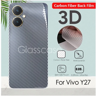 ฟิล์มไฮโดรเจล คาร์บอนไฟเบอร์ กันลื่น 3D สําหรับ Vivo Y27 4G 2023 Vivo Y27 Y02 Y02T Y36 Y78 VivoY27 VivoY36 4G 5G