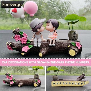 Forevergo ลูกโป่งเรืองแสง พร้อมป้ายหมายเลขโทรศัพท์ ตกแต่งภายในรถยนต์ L8O8