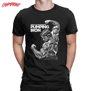 Arnold Schwarzenegger แขนสั้นพิมพ์ลายสำหรับผู้ชายกีฬา S-5XL