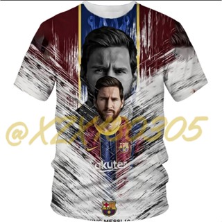 (ทั้งหมดในสต็อก Xzx180305) เสื้อยืดคอกลม แขนสั้น พิมพ์ลาย Lionel Messi 3D แฟชั่นฤดูร้อน สําหรับผู้ชาย และผู้หญิง 05