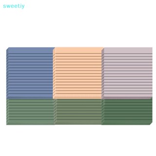 Sweetiy ใหม่ สติกเกอร์โพสต์อิท แบบใส มีกาวในตัว กันน้ํา สีโมแรนดี้ สําหรับนักเรียน 30 50 แผ่น