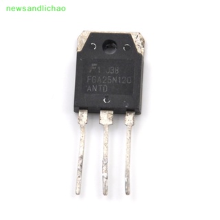 Newsandlichao ทรานซิสเตอร์พาวเวอร์ IGBT 1200V FGA25N120 ANTD 25N120 1 ชิ้น