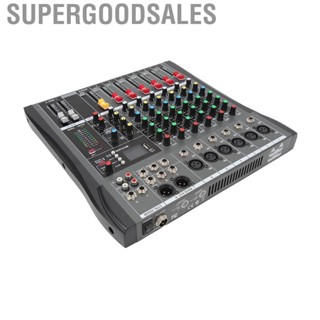 Supergoodsales Audio Mixer 6 Channel Streaming Mixing Console Sound Board for DJ Studio AC100~240V with Bluetooth