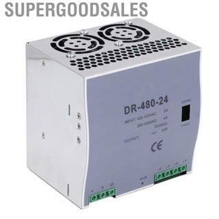 Supergoodsales AC to DC Power Supply 480W Single Output DIN Rail Mount Switching 100‑120VAC 200‑240VAC