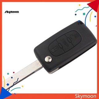 Skym* เคสรีโมตกุญแจรถยนต์ 3 ปุ่ม สําหรับ Peugeot 207 307cc 308 SW