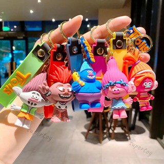 ใหม่ พวงกุญแจ รูปการ์ตูน Trolls Poppy Branch Biggie DJ Suki Barb Elf 3D คุณภาพสูง สําหรับกระเป๋าเป้สะพายหลัง