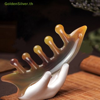 Goldensilver หวีนวดศีรษะ เรซินธรรมชาติ รูปฉลาม คลายเครียด