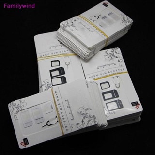 Familywind&gt; ชุดอะแดปเตอร์แปลงซิมการ์ดนาโน เป็น Micro Standard 4 In 1 สําหรับเราเตอร์ไร้สาย 4G LTE USB 2 ชุด