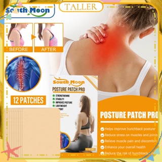 ✧Ready Stcok South Moon 12 Patches Corrective Body Care Stickers Repair Hunchback Relief Joints Cervical Spine Pain Redness Stickers Body Care TALLER สูง