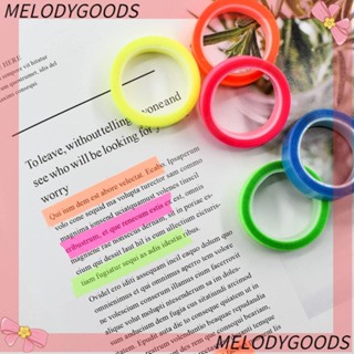 MELODG สติกเกอร์ฉลาก ไฮไลท์ แบบใส เรืองแสง 5 ม้วน สําหรับของขวัญ เครื่องเขียน 5 ม้วน