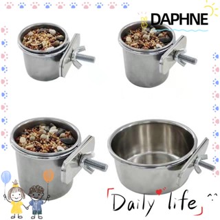 Daphne ถ้วยชามสเตนเลส แบบแขวน สําหรับสัตว์เลี้ยง นกแก้ว