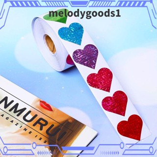 Melodygoods1 ม้วนเทปสติกเกอร์ รูปหัวใจ 500 ชิ้น 1 ม้วน สําหรับงานปาร์ตี้