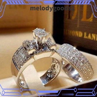 MELODYGOODS1 แหวนเพทาย ของขวัญวันครบรอบ แฟชั่นคู่รัก สําหรับผู้หญิง