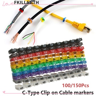 Faccfki ป้ายแท็กตัวเลข สายเคเบิล กันน้ํา สะดวก 100 150 ชิ้น