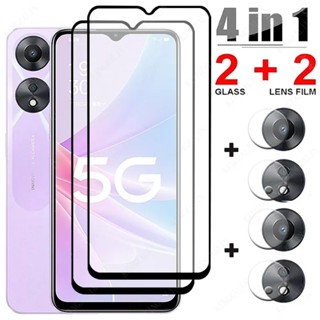 4In1 Protective Glass For Oppo A78 4G 5G 78a A 78 CPH2565 CPH2483 CPH2495 Lens Screen Protectors Tempered Glass Cover Film