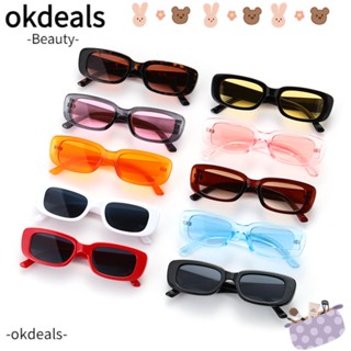 OKDEALS แว่นตากันแดด กรอบสี่เหลี่ยมผืนผ้า ขนาดเล็ก เหมาะกับการเดินทาง สําหรับผู้หญิง