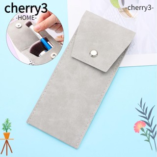 Cherry3 กระเป๋าดินสอ กระเป๋าหนัง สําหรับใส่แปรงแต่งหน้า