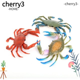 CHERRY3 ของเล่นปูพลาสติกประดิษฐ์ เพื่อการเรียนรู้ สําหรับเด็ก 3 ชิ้น