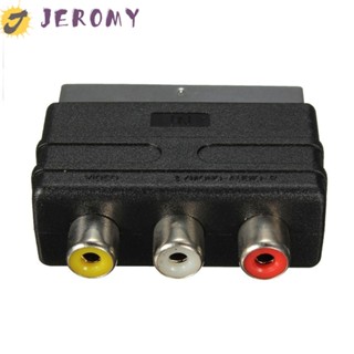 Jeromy SCART อะแดปเตอร์แปลงสายเคเบิ้ล 20 Pins สําหรับ TV DVD Male Plug Cable