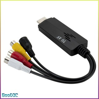 [Instock] Video Converter 1080P Male To Female Hdmi-Compatible Av Rca Adapter [P/9]