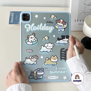 เคสแท็บเล็ต ขอบแม่เหล็ก กันกระแทก ลายสุนัขน่ารัก สําหรับ IPad Air5 Air4 Pro11 IPad 10 2022 IPad 2021 2020 2019 9th 8th 7th 12.9