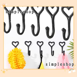 SIMPLE 1/5 ชิ้น หัวใจรัก ตะขอ ห้องนอน ห้องนั่งเล่น ตกแต่งบ้าน ที่ใส่กุญแจ ติดผนัง