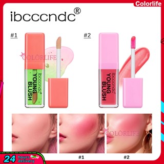 Ibcccndc Young บลัชออนเนื้อลิขวิด ให้ความชุ่มชื้น ติดทนนาน 24 ชั่วโมง สีเขียว สีชมพู