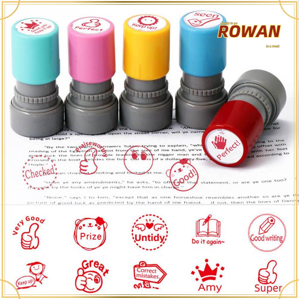 Rowans แสตมป์หมึกในตัว ลายการ์ตูน เหมาะกับการเรียนการสอน สําหรับเด็ก