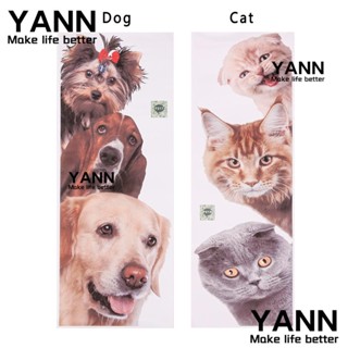 YANN1 สติกเกอร์วอลล์เปเปอร์ ลายแมว สุนัข 1 ชิ้น สําหรับตกแต่งตู้เย็น ประตู