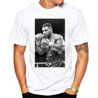 Qwe122ev เสื้อยืดแขนสั้นลําลอง ผ้าฝ้าย พิมพ์ลายโปสเตอร์ Mike Tyson สําหรับผู้ชาย AF123SD33927