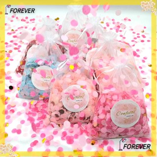 FOREVER ถุงกระดาษทิชชู่ ทรงกลม แบบใส สีสันสดใส สไตล์โรแมนติก สําหรับใส่ลูกโป่ง 3 ถุง