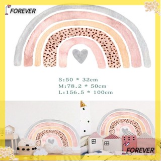 FOREVER สติกเกอร์ติดผนัง รูปซุ้มล้อมซุ้ม สีรุ้ง สําหรับตกแต่งห้องนอน