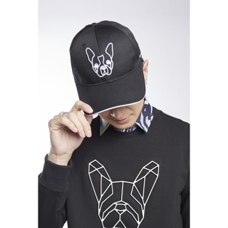 ESP หมวกแก๊ปลายเฟรนช์ชี่ ผู้ชาย สีดำ | Frenchie Baseball Cap | 03895