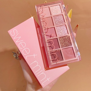 Sweet Mint พาเลตต์อายแชโดว์ ชิมเมอร์รี่ เนื้อแมตต์ ประกายมุก 10 สี