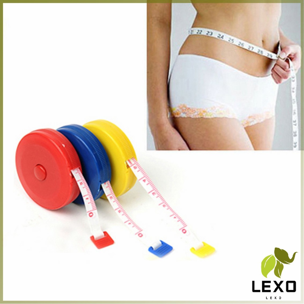 LEXO ตลับสายวัดตัว สายวัดเอว สายวัดรอบเอว **มาตราวัดเคลื่อไป 2 มิน** ตลับเมตร