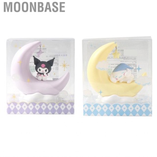 Moonbase Crescent Moon Light Lamp  Cute Moonlight Night  Luminescence Beautiful Appearance Durable for Household