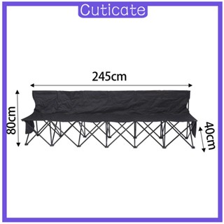 [CUTICATE] เก้าอี้ชายหาด แบบพับได้ 6 คน พร้อมกระเป๋าพกพา 6 ที่นั่ง สําหรับตั้งแคมป์ สนามหญ้า ปิกนิก