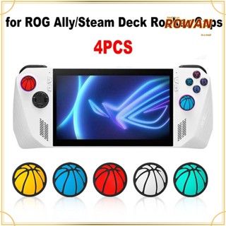 Rowans ฝาครอบจอยสติ๊ก ซิลิโคน กันลื่น ตามหลักสรีรศาสตร์ สําหรับ Asus ROG Ally Stem Deck Basketball 4 ชิ้น