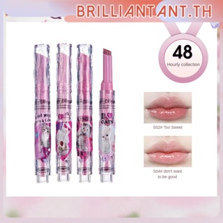 Flortte ลิปสติก First Kiss Stick Love Jelly ลิปสติกปากกาลิปบาล์มให้ความชุ่มชื้นกันน้ำลิปสติกลิปกลอเครื่องมือแต่งหน้า