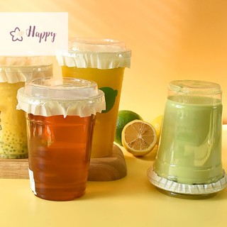 &lt;Happybay&gt; ฟิล์มกระดาษ ป้องกันการรั่วไหล สําหรับแก้วชานม กาแฟ 500 ชิ้น