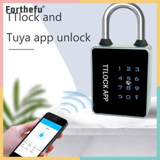 ★ Forthefu ★  Tuya/ttlock APP อุปกรณ์ล็อคประตูอัจฉริยะ ระบบอิเล็กทรอนิกส์ บลูทูธ IP65 กันขโมย กันน้ํา